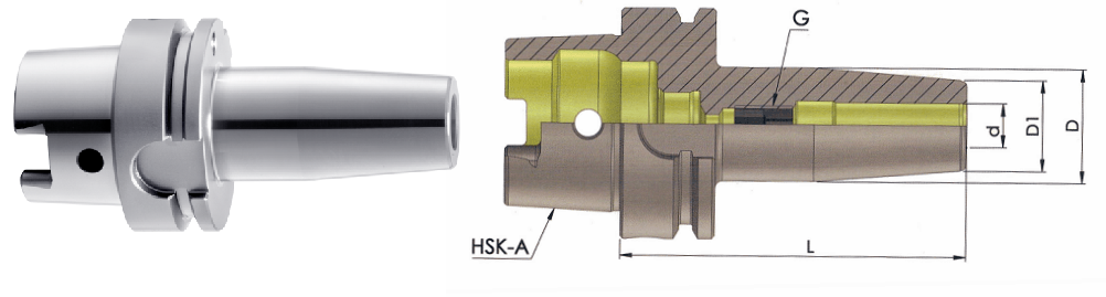 HSK-A 100 SFH10 120 Shrink Fit Holder  (Balanced to G 2.5 25000 RPM)